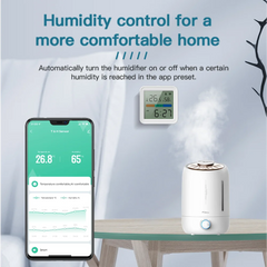 Tuya WIFI Temperature Humidity Sensor Hygrometer Thermometer Smart Home Backlight Smart Life Support Alexa Google Assistant