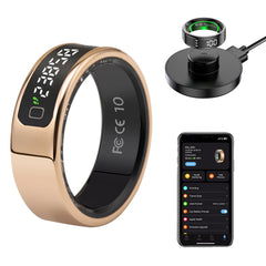 New Display Screen Intelligent Touch Wireless Charging Fitness Gesture Control Sleep Monitor Sports Temperature Smart Ring