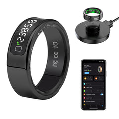 New Display Screen Intelligent Touch Wireless Charging Fitness Gesture Control Sleep Monitor Sports Temperature Smart Ring
