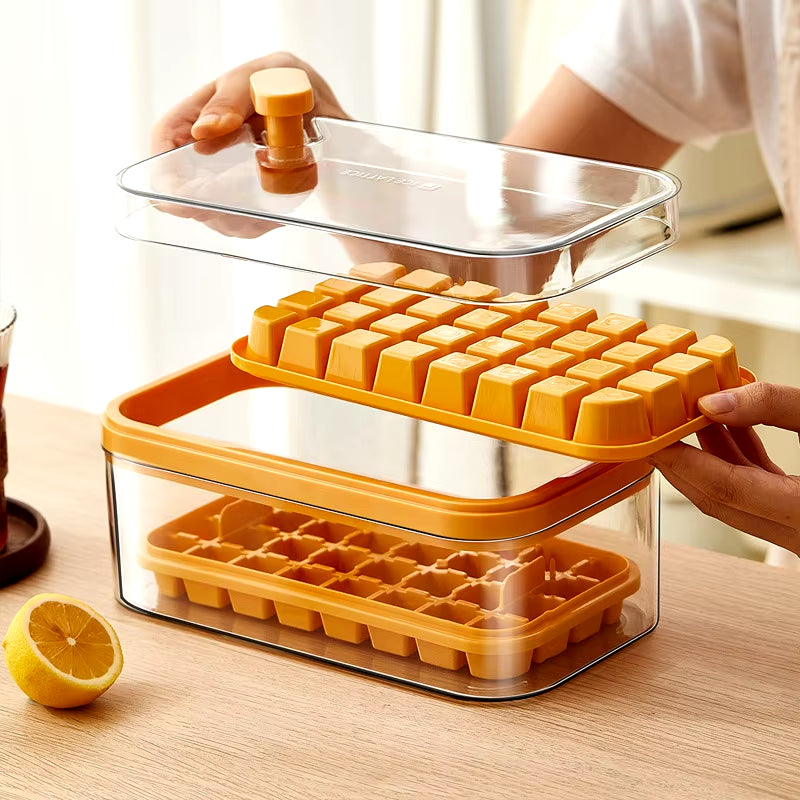 64 Grid Ice Cube Makers Mold One Key Release Whisky Cocktail Vodka Ball Ice Mould Bar Party Kitchen Ice Box Ice Cream Maker Tool