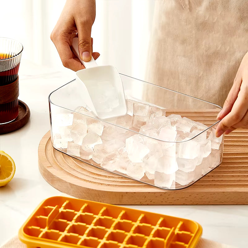 64 Grid Ice Cube Makers Mold One Key Release Whisky Cocktail Vodka Ball Ice Mould Bar Party Kitchen Ice Box Ice Cream Maker Tool