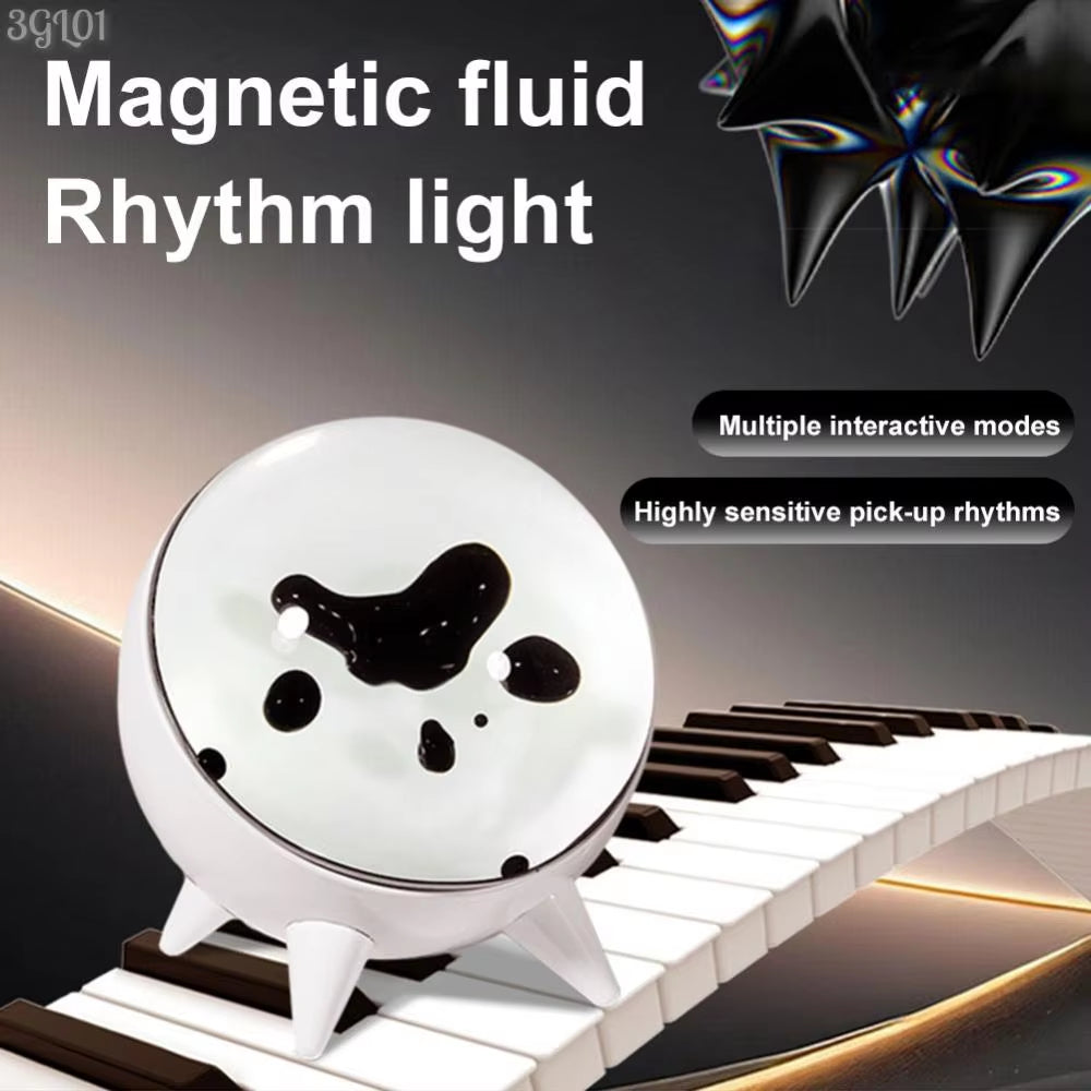 Magnetic Fluid Pickup Venom Music Rhythm Light Ferrofluid Music Rhythm Lamp Desktop Speakers Companion Visual Display Lamp