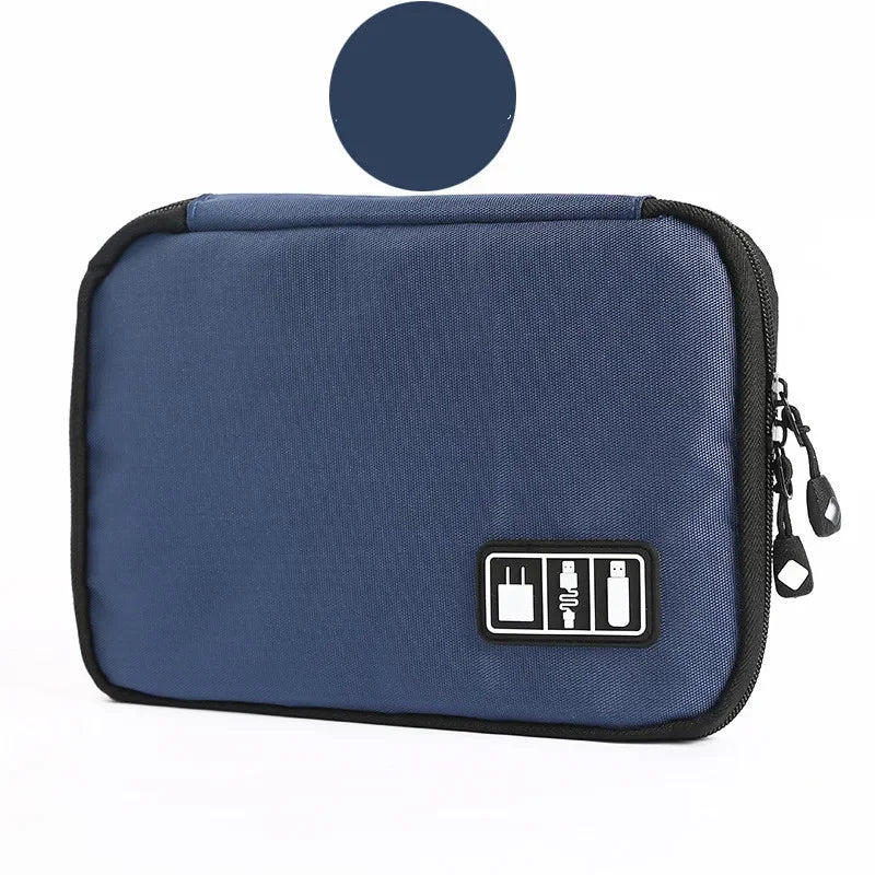 Large USB Cable Earphone Storage Bag Shockproof Flash Drive Organizer Digital Gadget Holder Travel Cellphone Mobile Charger Case