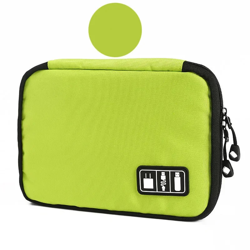 Large USB Cable Earphone Storage Bag Shockproof Flash Drive Organizer Digital Gadget Holder Travel Cellphone Mobile Charger Case