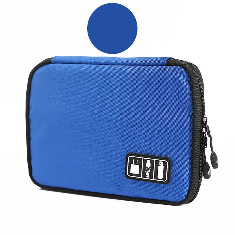 Large USB Cable Earphone Storage Bag Shockproof Flash Drive Organizer Digital Gadget Holder Travel Cellphone Mobile Charger Case