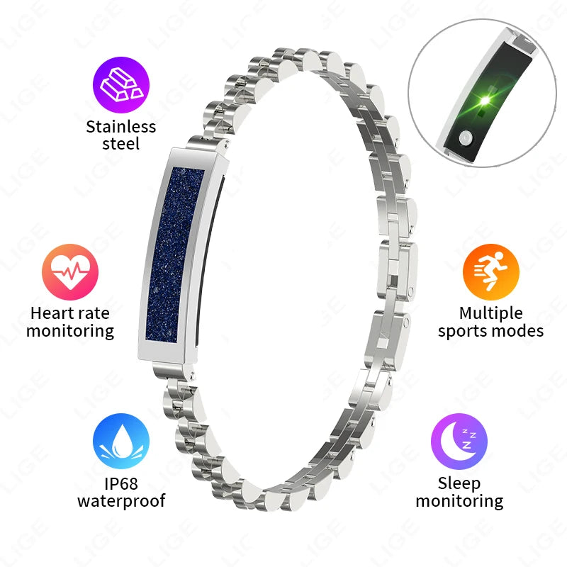 Fashion Smartwatch for Couple GPS Sport Fitness Bracelet Band Heart Rate Sleep Monitor Smart Wristband IP68 Waterproof Pedometer