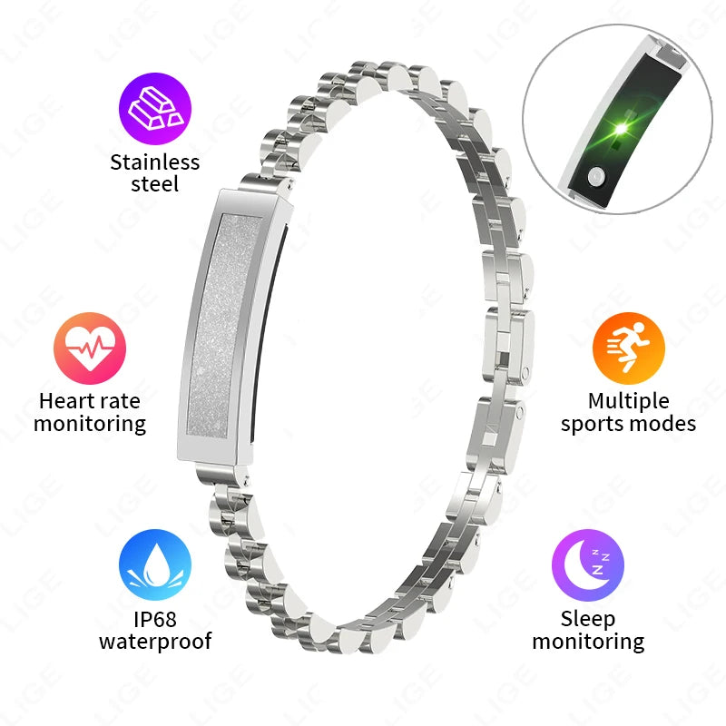Fashion Smartwatch for Couple GPS Sport Fitness Bracelet Band Heart Rate Sleep Monitor Smart Wristband IP68 Waterproof Pedometer