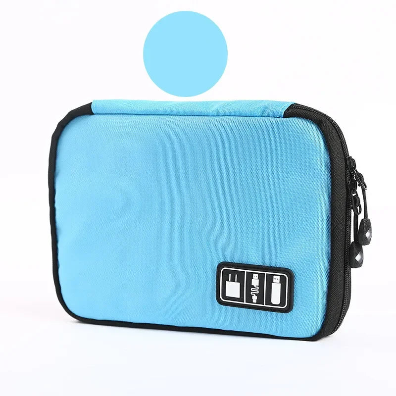 Large USB Cable Earphone Storage Bag Shockproof Flash Drive Organizer Digital Gadget Holder Travel Cellphone Mobile Charger Case