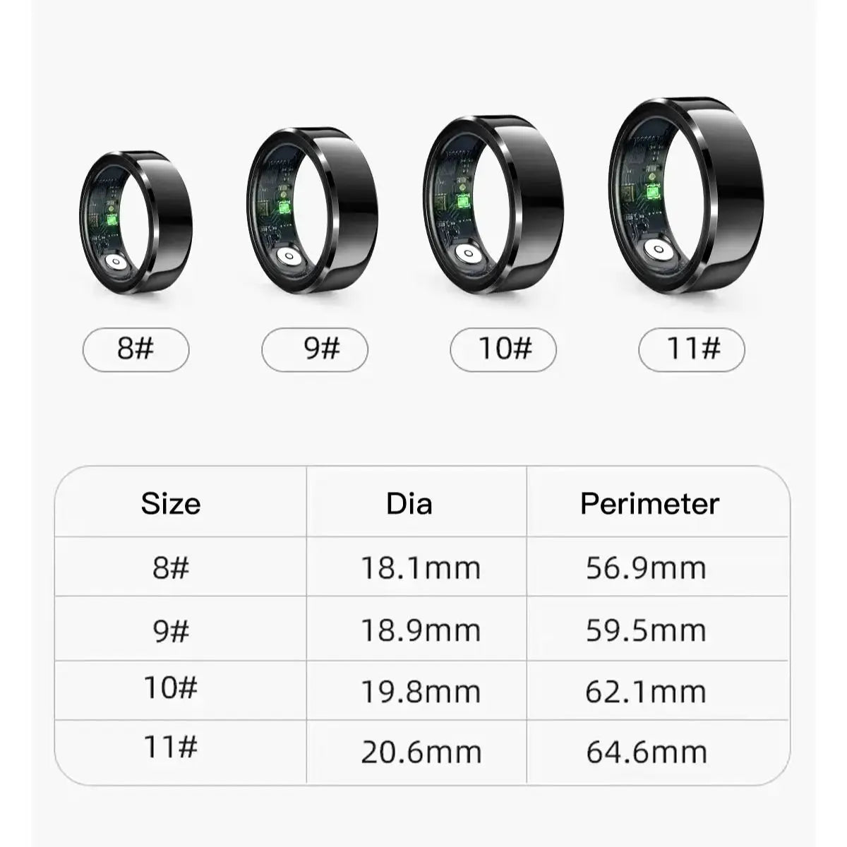R6Pro Smart Ring 2025,  Heart Rate, Blood Oxygen, Sleep Health Tracker, Men smart rings for woman iphone  iOS Android Compatible