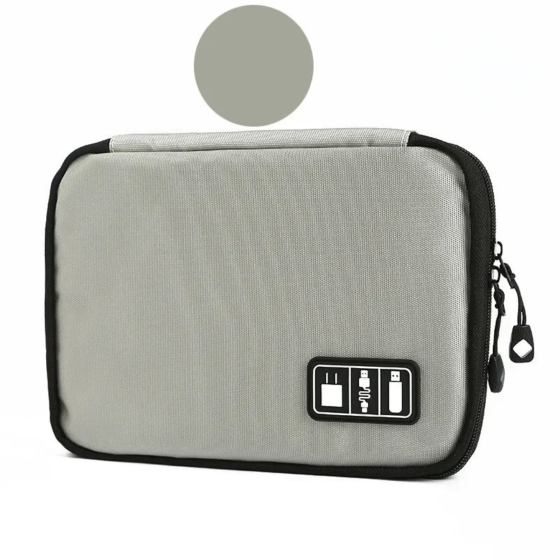 Large USB Cable Earphone Storage Bag Shockproof Flash Drive Organizer Digital Gadget Holder Travel Cellphone Mobile Charger Case