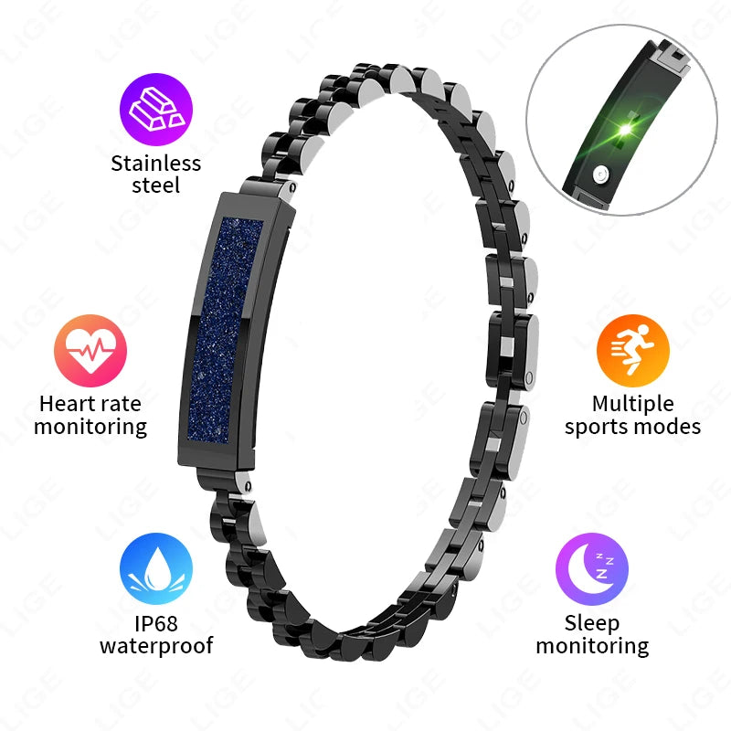 Fashion Smartwatch for Couple GPS Sport Fitness Bracelet Band Heart Rate Sleep Monitor Smart Wristband IP68 Waterproof Pedometer