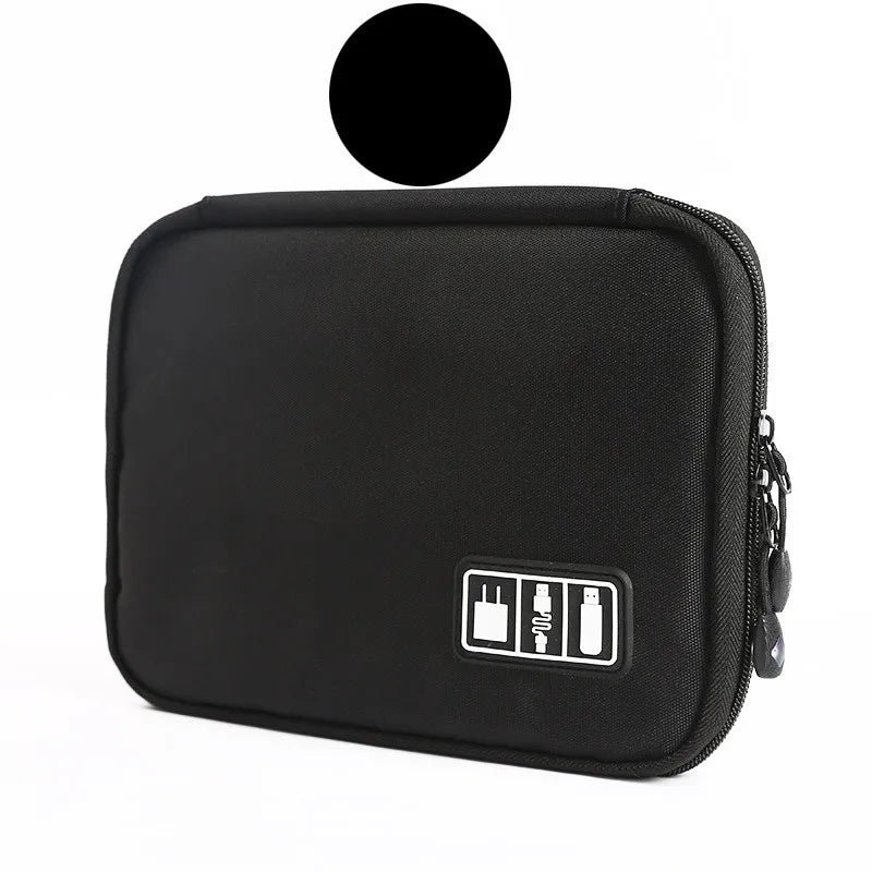 Large USB Cable Earphone Storage Bag Shockproof Flash Drive Organizer Digital Gadget Holder Travel Cellphone Mobile Charger Case
