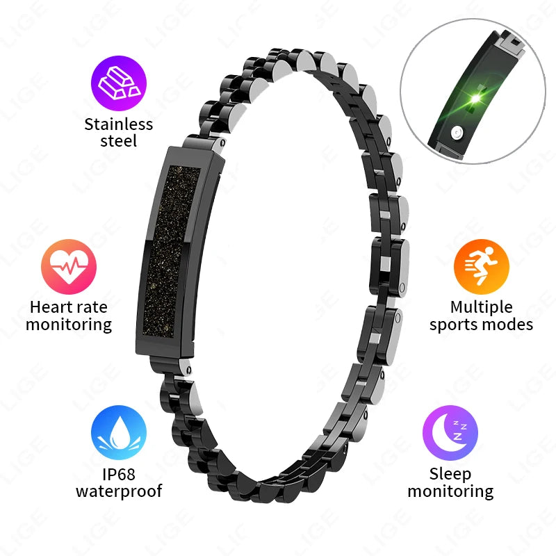 Fashion Smartwatch for Couple GPS Sport Fitness Bracelet Band Heart Rate Sleep Monitor Smart Wristband IP68 Waterproof Pedometer