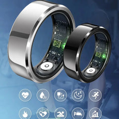 R6Pro Smart Ring 2025,  Heart Rate, Blood Oxygen, Sleep Health Tracker, Men smart rings for woman iphone  iOS Android Compatible